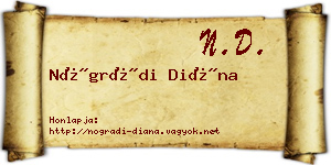 Nógrádi Diána névjegykártya
