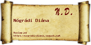 Nógrádi Diána névjegykártya
